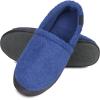 imageisotoner mens Berber Aspen Closed Back Slippers With Memory Foam Comfort and Breathable LiningBlue Note