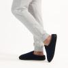 imageisotoner mens IndoorOutdoor Heathered Knit Brady Clog Slippers With Memory Foam Comfort and Heel SupportNavy Blue