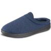 imageisotoner mens IndoorOutdoor Heathered Knit Brady Clog Slippers With Memory Foam Comfort and Heel SupportNavy Blue