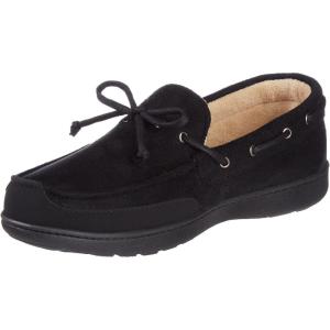 imageisotoner mens IndoorOutdoor Water Repellent Boater Moccasins and Clogs With Memory Foam ComfortBlack