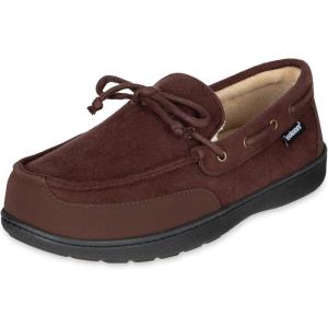 imageisotoner mens IndoorOutdoor Water Repellent Boater Moccasins and Clogs With Memory Foam ComfortDark Chocolate