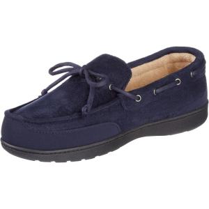 imageisotoner mens IndoorOutdoor Water Repellent Boater Moccasins and Clogs With Memory Foam ComfortNavy Blue
