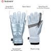 imageisotoner womens Water Repellent Touchscreen Iridescent Sleekheat Gloves and Flip Top MittensBlue Fog