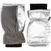 imageisotoner womens Water Repellent Touchscreen Iridescent Sleekheat Gloves and Flip Top MittensSilver