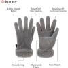 imageisotoner womens Water Repellent Touchscreen Stretch Mya Faux Fur Cuff GlovesAsh