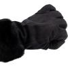 imageisotoner womens Water Repellent Touchscreen Stretch Mya Faux Fur Cuff GlovesBlack