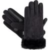 imageisotoner womens Water Repellent Touchscreen Stretch Mya Faux Fur Cuff GlovesBlack
