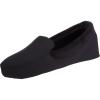 imageisotoner Womens Contoured Ivy Spandex Velour Moc Slipper with Suede SoleBlack