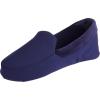 imageisotoner Womens Contoured Ivy Spandex Velour Moc Slipper with Suede SoleNavy Blue