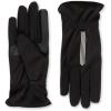 imageisotoner mens Moisture Wicking Reflective Touchscreen Gloves With Gathered WristBlack