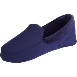 imageisotoner Womens Contoured Ivy Spandex Velour Moc Slipper with Suede SoleNavy Blue