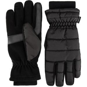 imageisotoner womens Water Repellent Touchscreen Iridescent Sleekheat Gloves and Flip Top MittensBlack