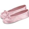 imageisotoner Womens Classic Stretch Satin Ballerina Slippers with Satin and Sequin Bow TieDark Orchid