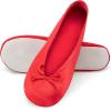 imageisotoner Womens Classic Stretch Satin Ballerina Slippers with Satin and Sequin Bow TieSriracha