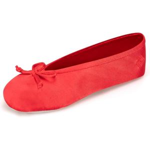 imageisotoner Womens Classic Stretch Satin Ballerina Slippers with Satin and Sequin Bow TieSriracha