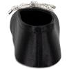 imageisotoner Womens Classic Stretch Satin Ballerina Slippers with Satin and Sequin Bow TieBlack Sequin