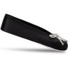 imageisotoner Womens Classic Stretch Satin Ballerina Slippers with Satin and Sequin Bow TieBlack Sequin
