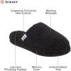 imageisotoner Womens IndoorOutdoor Cozy Plush Terry Knit Clog and Flip Flop Slippers with Memory Foam ComfortBlack