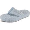 imageisotoner Womens IndoorOutdoor Cozy Plush Terry Knit Clog and Flip Flop Slippers with Memory Foam ComfortBlue Fog