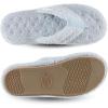 imageisotoner Womens IndoorOutdoor Cozy Plush Terry Knit Clog and Flip Flop Slippers with Memory Foam ComfortBlue Fog