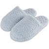 imageisotoner Womens IndoorOutdoor Cozy Plush Terry Knit Clog and Flip Flop Slippers with Memory Foam ComfortBlue Fog