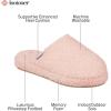 imageisotoner Womens IndoorOutdoor Cozy Plush Terry Knit Clog and Flip Flop Slippers with Memory Foam ComfortEvening Sand