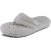 imageisotoner Womens IndoorOutdoor Cozy Plush Terry Knit Clog and Flip Flop Slippers with Memory Foam ComfortLight Grey