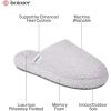 imageisotoner Womens IndoorOutdoor Cozy Plush Terry Knit Clog and Flip Flop Slippers with Memory Foam ComfortLight Grey