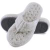 imageisotoner Womens IndoorOutdoor Cozy Plush Terry Knit Clog and Flip Flop Slippers with Memory Foam ComfortLight Grey
