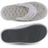 imageisotoner Womens IndoorOutdoor Cozy Plush Terry Knit Clog and Flip Flop Slippers with Memory Foam ComfortLight Grey