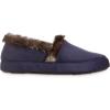 imageisotoner Womens Memory Foam Microsuede a Line Eco Comfort Recycled SlippersNavy Blue