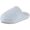 imageisotoner Womens IndoorOutdoor Cozy Plush Terry Knit Clog and Flip Flop Slippers with Memory Foam ComfortBlue Fog