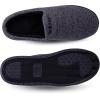 image:imageisotoner Mens IndoorOutdoor Heathered Knit Brady Clog Slippers With Memory Foam Comfort and Heel SupportBlack