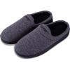 image:imageisotoner Mens IndoorOutdoor Heathered Knit Brady Clog Slippers With Memory Foam Comfort and Heel SupportBlack