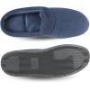image:imageisotoner Mens IndoorOutdoor Heathered Knit Brady Clog Slippers With Memory Foam Comfort and Heel SupportNavy Blue
