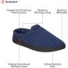 image:imageisotoner Mens IndoorOutdoor Heathered Knit Brady Clog Slippers With Memory Foam Comfort and Heel SupportNavy Blue
