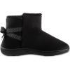 image:imageisotoner Womens Microsuede Mallory Bootie Slippers With BowBlack