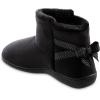 image:imageisotoner Womens Microsuede Mallory Bootie Slippers With BowBlack