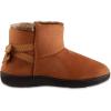image:imageisotoner Womens Microsuede Mallory Bootie Slippers With BowCognac