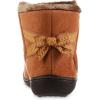 image:imageisotoner Womens Microsuede Mallory Bootie Slippers With BowCognac