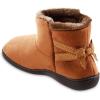 image:imageisotoner Womens Microsuede Mallory Bootie Slippers With BowCognac