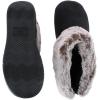 image:imageisotoner Womens Recycled Microsuede and Faux Fur Boot SlipperBlack