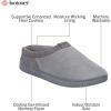 image:imageisotoner mens IndoorOutdoor Slipon Microterry Jake Clog Slippers With Memory Foam Comfort and Heel SupportAsh