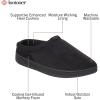 image:imageisotoner mens IndoorOutdoor Slipon Microterry Jake Clog Slippers With Memory Foam Comfort and Heel SupportBlack