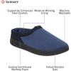 image:imageisotoner mens IndoorOutdoor Slipon Microterry Jake Clog Slippers With Memory Foam Comfort and Heel SupportNavy Blue