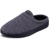 image:imageisotoner Mens IndoorOutdoor Heathered Knit Brady Clog Slippers With Memory Foam Comfort and Heel SupportBlack