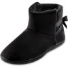 image:imageisotoner Womens Microsuede Mallory Bootie Slippers With BowBlack
