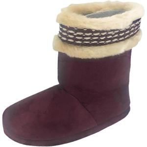 image:imageIsotoner Womens Woodlands Cozy Boot Slippers Enhanced Heel Cushion Henna 6575