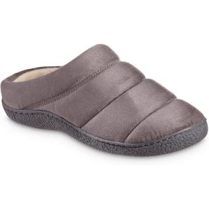 image:imageMens Advanced Memory Foam Microsuede Puffer ECO Comfort Clog SlippersAsh