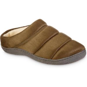 image:imageMens Advanced Memory Foam Microsuede Puffer ECO Comfort Clog SlippersOlive
